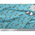 thumbnail image 3 of Soimoi Modal Satin Fabric Star,Knife & Circus Dog Cartoon Print Sewing Fabric Yard 42 Inch Wide, 3 of 3