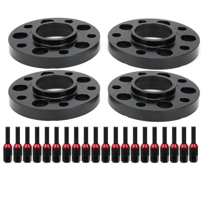 Herwey Hub Centric Wheel Spacers, Staggered Wheel Spacers Kit 4pcs Flange Wheel Spacers For Car For Automobile Accessory