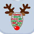 thumbnail image 4 of Inktastic Christmas Reindeer Face with Names and Red Nose Boys or Girls Baby Bib, 4 of 4