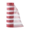 thumbnail image 3 of Elodie 10 Yards Xmas Tree Decor Red and White Striped Mesh Ribbon Xmas Decor DIY Decor, 3 of 8