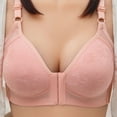 thumbnail image 2 of hotojiny Women's Plus Size Bralette Soft Front Closure Full Coverage Lace Everyday Bras No Underwire Adjustable Strap Lift up Bra, 2 of 6