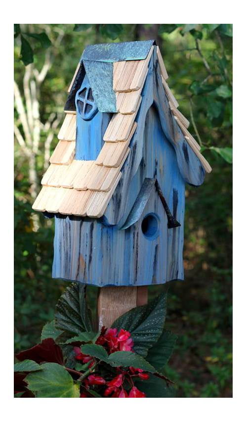 Boyds' Bungalow Bird House in Blue Finish