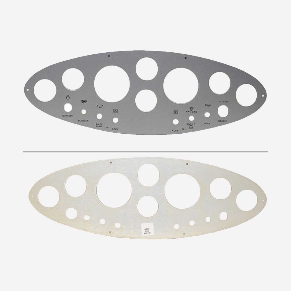 Bayliner Boat Blank Gauge Switch Panel 1888335 23 x 8 Inch Aluminum