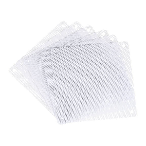 Uxcell 6Pcs PC Dust Filter, 120x120mm Computer Case Cooler Dustproof Mesh Cover Fan Grills for Computer Chassis White