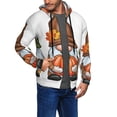 thumbnail image 2 of Kdxio Gnomes In Autumn Print Men Hoodies Casual Hoodies for Men with Zip Pockets Full Zip Long Sleeve Sweatshirt Sports Hooded Jacket-Large, 2 of 5