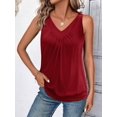 thumbnail image 4 of Zeagoo Womens Tank Tops Loose Fit Sexy V Neck Ruched Sleeveless Blouses Casual Basic Banded Bottom Cami Shirts, 4 of 6
