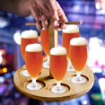 thumbnail image 6 of Wooden Sampler Boards, Serving Holder for , , Perfect , Pub, Restaurant, Party , 6 Hole, 6 of 7