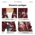 thumbnail image 4 of Uvplove Women Lightweight Long Sleeve Knit Cardigan with Pockets,Floral Wine Red,L,(S-3XL), 4 of 10