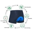 thumbnail image 4 of 2 Pack Mens Bike Underwear Shorts with Gel Padded Breathable Bicycling Bike Shorts Cycle Underwears Blue XL, 4 of 7