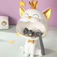 thumbnail image 4 of Laughing Cats Statue Key Bowl for Entryway Table Storage Bowl Tray Big Mouth Cats Storage Box Statue Cats Organizer-B, 4 of 5