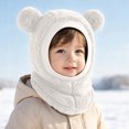 thumbnail image 6 of Wxirdrow Newborn Baby Hat for Baby Boys Girls /Winter Baby Warmth Adding CuteEared Hooded Windproof Hat Scarf Cap White,6-36 Months, 6 of 9