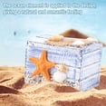 thumbnail image 4 of Joyero de Madera, Pequeño Estuche de Almacenamiento Portátil Con Estrella de Mar, Diseño de Océano de Estilo Mediterráneo, Hermosa Decoración Para El Hogar O la Oficina, 4 of 7