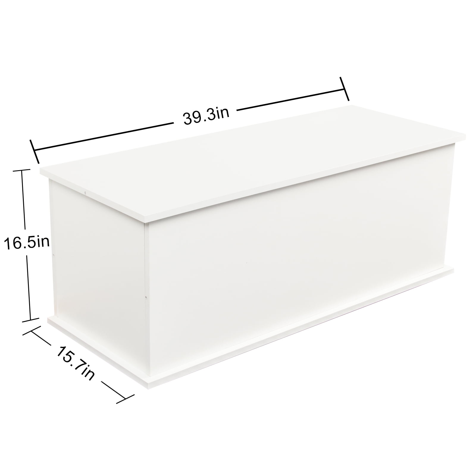 White Storage Trunk Box Toy Box Organizer Bench Modern Wood Chest with Lift Top Door 39 Inchfor Entryway Bedroom and Living Room