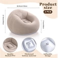 thumbnail image 2 of Inflatable Bean Bag Chairs Outdoor Blow up Camping Chairs Inflatable Lazy Sofa Folding Portable Bean Bag Loungers Couch for Movie Night(Coffee,2 Pcs), 2 of 6