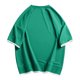 thumbnail image 4 of Ceisia Men's Loose Fit Fake Two-Piece T-shirt Waffle Knit Short Sleeve Round Neck Casual Daily Summer Fall Tee Tops Green XL Gifts, 4 of 8