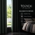 thumbnail image 2 of TOPICK Green Room Darkening Curtains for Bedroom Thermal Insulated Drapes for Living Room Home Office Rod Pocket Curtains Set of 2 Panels Each 30"W x 63"L, 2 of 10