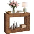 thumbnail image 2 of EastVita Table Console Style Ferme pour Entrée, Table d'Appoint en Bois pour Sofa, Brun, 2 of 6