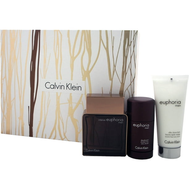 Euphoria Intense by Calvin Klein for Men 3 Pc Gift Set 3.4oz EDT