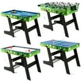 Multi Game Table HLC Portable Combination Table Set 4ft Game Table with Accessories, Foosball