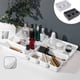 thumbnail image 1 of Juego organizador de cajones de 8 piezas - 3 tamaños de cajas de plástico blancas y negras para cocina, baño, oficina y dormitorio, 1 of 7