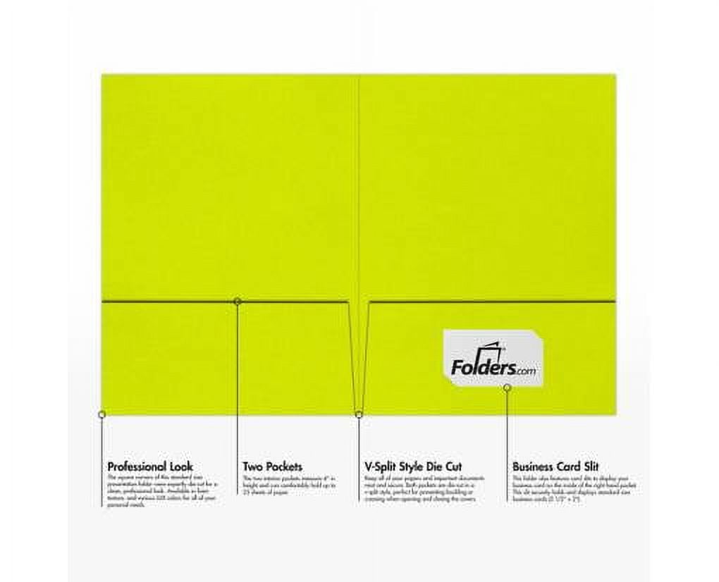 LUXPaper 9 x 12 Presentation Folder, Wasabi Green, 250/Pack