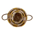 thumbnail image 3 of Creative Co-Op 3-Piece Hand-Woven Seagrass Baskets with Stripes, Handles and Plastic Lining, Natural and Yellow, 3 of 4