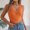 Orange, variant on Women's Tops and Blouses Summer Solid Color Sleeveless Tank Tops Casual Loose Fit Standard Straps Summer Shirts