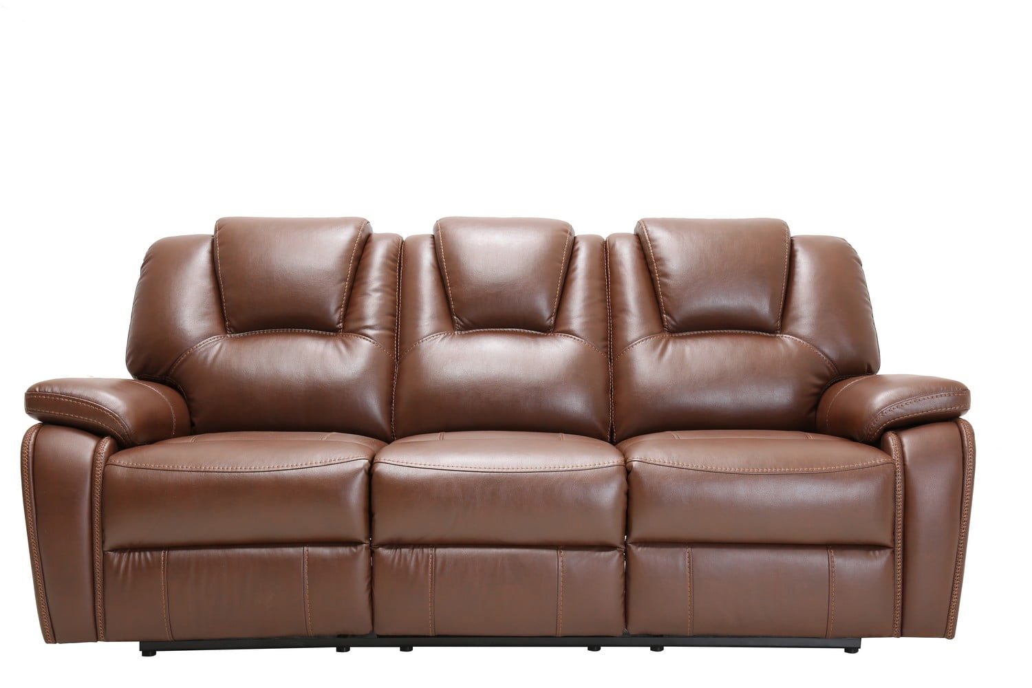 veneto brown leather power reclining sofa