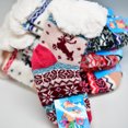 thumbnail image 2 of (6 Pairs) Kids Winter Warm Socks, Christmas Socks for Children, Anti-Skid Slip Reindeer Soft Fuzzy Crew Snow Socks, Gift for Child, 2 of 3