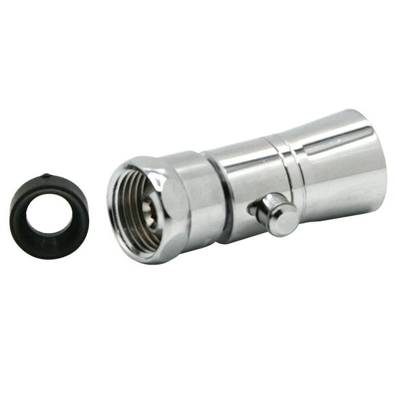 Thrifco 4400139 Brass Shower Head with Shut-Off - Chrome