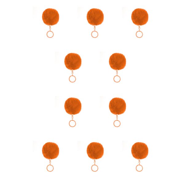 Naiovety LLavero de bola peluda, llaveros pequeños y creativos cómodos, llaveros delicados prácticos multifuncionales para mujer, naranja de 4cm Naranja 4cm 10piezas Naiovety CBP375327