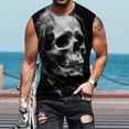 thumbnail image 5 of adaychics Mens Graphic Tank Tops Crew Neck Gothic Tank Tops Skull Summer Sleeveless Workout Tee Shirt for Exercise Daily, 5 of 7