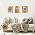 thumbnail image 2 of Set of 3 Boho Wall Decor Abstract Wall Art for Living Room Burnt Orange Wall Decor Mid Century Modern Geometric Painting poster Prints Beige Minimalist Neutral Pictures Artwork Home Decoration, 2 of 6