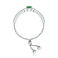 thumbnail image 3 of ANGARA Natural Floating Pear-Shaped Emerald Bolo Ring with Halo in 14K White Gold for Women (Size-6x4mm) | May Birthstone, Birthday, Anniversary, Jewelry Gift for Women | Natural Emerald Ring, 3 of 8