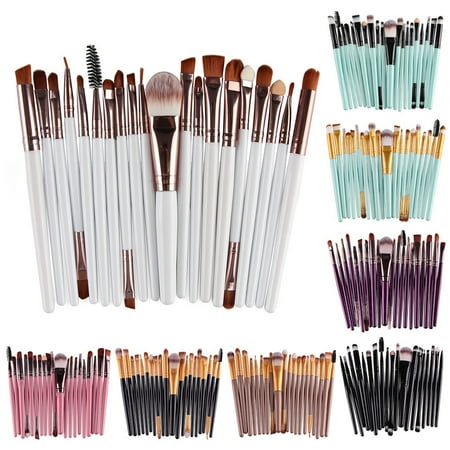 Eyebrow Kit - DYMADE 20 pcs Eye Shadow Cosmetic Makeup Brushes Set Lip Eyebrow Brush Kits Sets Tools Pink Coffee