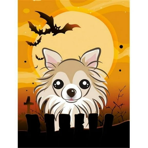 Halloween Chihuahua Flag Garden Size