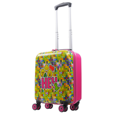 LEGO 18 Inch Kids Rolling Luggage, Play Date Hardshell Carry On Suitcase with Spinner Wheels, Multi