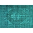 thumbnail image 1 of Ahgly Company Machine Washable Indoor Rectangle Persian Turquoise Blue Traditional Area Rugs, 6' x 9', 1 of 4