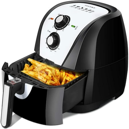 

Air Fryer XL 5.3 Quart 1700-Watt Hot Air Fryers Oven Oil Free Nonstick Cooker w/Additional Accessories Recipes BBQ Rack & Skewers for Frying Roasting Grilling Baking ()