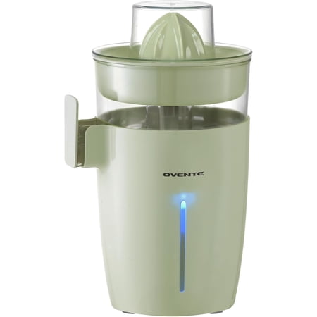 OVENTE Electric Citrus Juicer Machine with Self-Reversing Cones, 40 Watts, 17 oz Capacity, Pulp Control and Easy Pour Spout, Juice Squeezer for Orange, Lemon, Lime or Grapefruit, Green JE44G