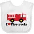 thumbnail image 3 of Inktastic I Heart Firetrucks Boys or Girls Baby Bib, 3 of 4