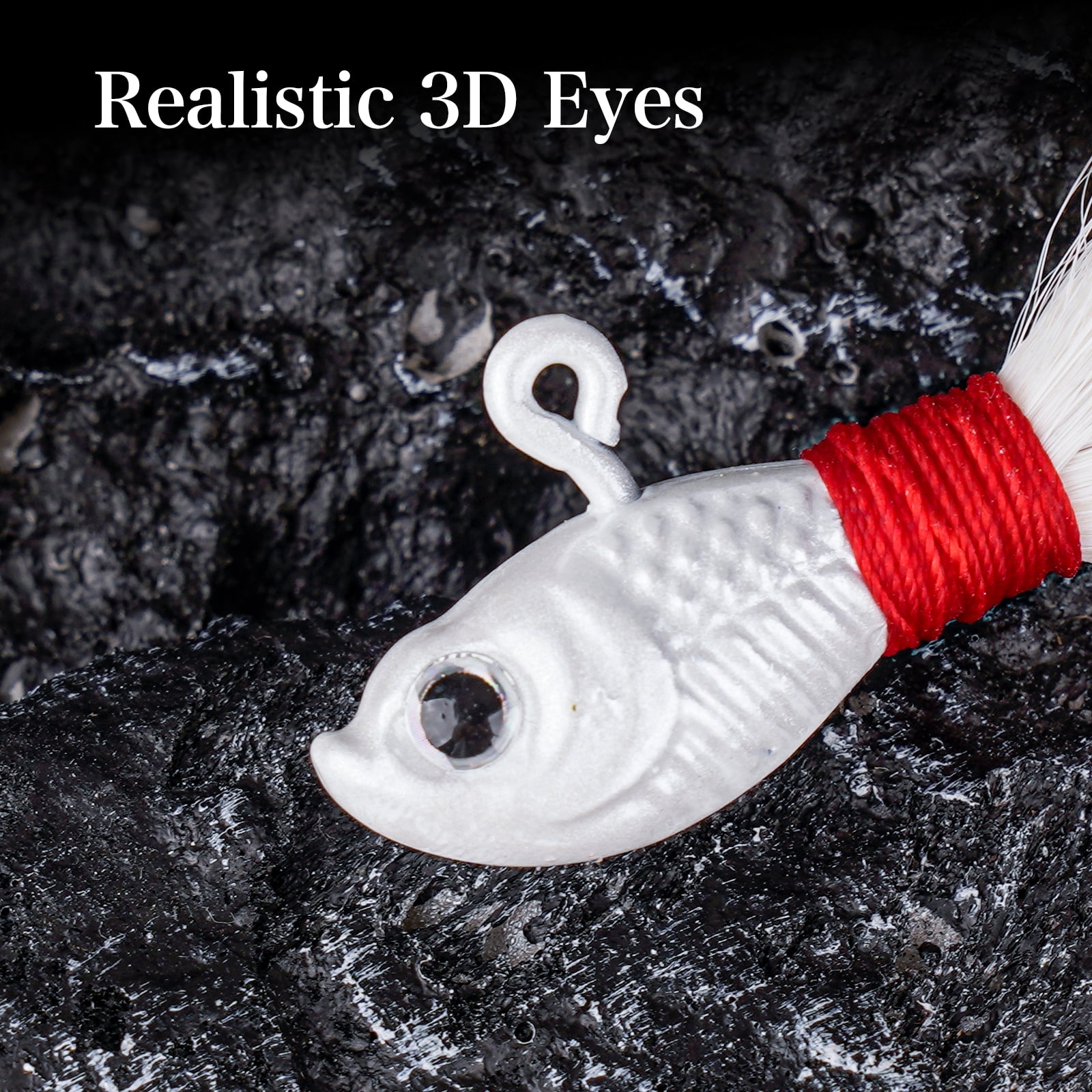 Bucktail Jig, Hair Jig, 8 Set of Pack Saltwater and Freshwater Baits, Hard Baits for Bass Flounder Striper Bluefish Halibut Redfish 3/4oz