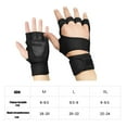 thumbnail image 3 of 1 Pair Weightlifting Gloves with Wrist Support, Lifting Gloves with Wrist Straps for Powerlifting, Pull up, Deadlifting, 3 of 9