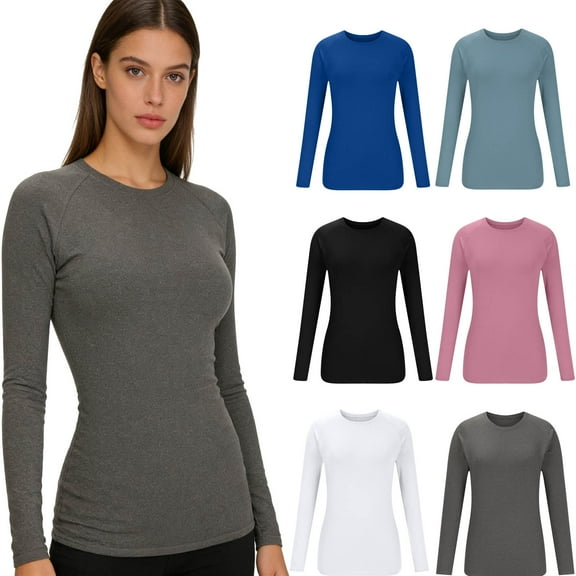 Dgankt Shirts for Women Seamless Workout Shirts for Women, Long Sleeve Workout Tops for Women, Yoga Sports Athletic Gym Tops Pullover Long Casual