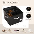 thumbnail image 3 of Organizador de zapatos Criusia plegable con funda transparente de 12 a 16 pares, 3 of 7
