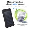 thumbnail image 3 of 20000mAh Solar Power Charger Outdoor Waterproof Dual USB Portable Battery Charger with LED Light for Phone, Pad, Android, Camera Black, 3 of 6