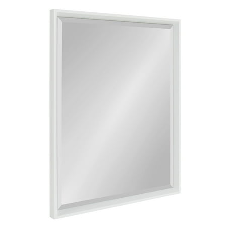 Kate and Laurel Calter Modern Decorative Framed Beveled Wall Mirror, Large 23.5 x 29.5, White