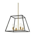 thumbnail image 3 of Declan 24 inch pendant in black and brass, 3 of 8