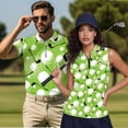 thumbnail image 2 of KUIFORTI Matching Couple Sport Shirts Quarter Zip Golf Tennis Tank Top Women's Matching Hawaiian Golf Shirt for Couple Racerback Design Green, 2 of 6
