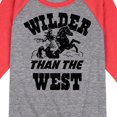 thumbnail image 3 of Instant Message - Wilder Than The West - Toddler & Youth Raglan Graphic T-Shirt, 3 of 7